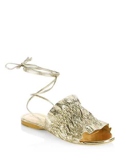 Mercedes Castillo - Alesandra Leather Ankle Tie Sandals