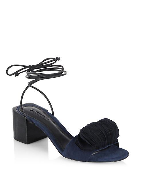 Mercedes Castillo - Riza Pleated Ankle-Tie Sandals