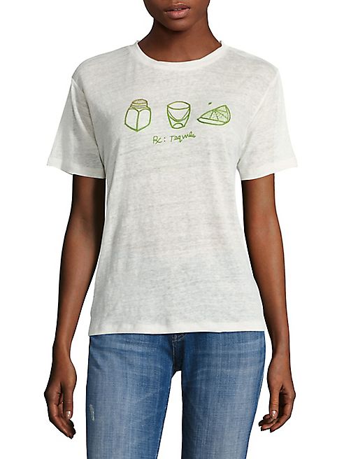 Banner Day - Embroidered Tequila Linen Tee