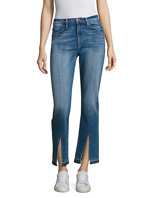 FRAME - Le Nouveau High-Rise Slit Released Hem Jeans