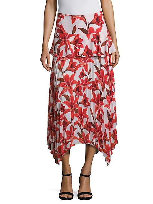 Delfi Collective - Pleated Ruffled Midi Skirt