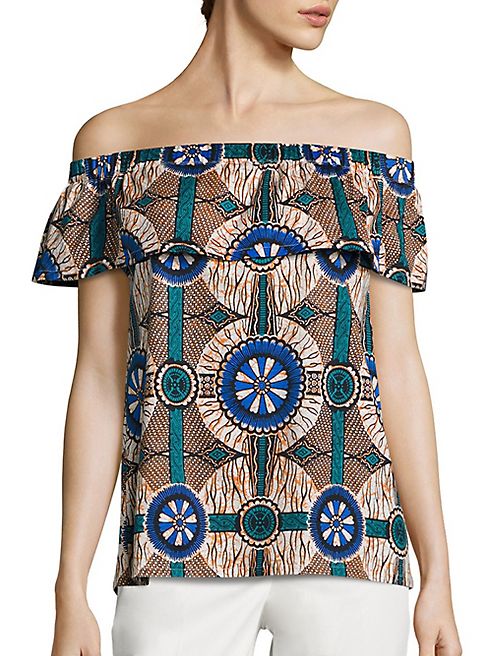 Weekend Max Mara - Acino Printed Off-The-Shoulder Top