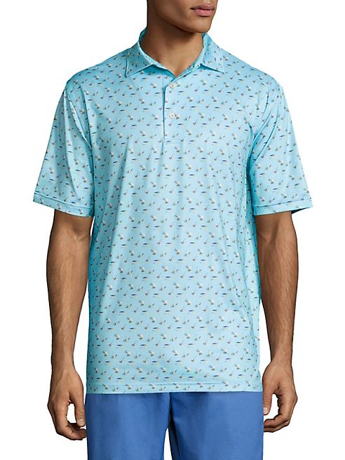 Peter Millar - Crown Sport Labrador Tackle Printed Polo