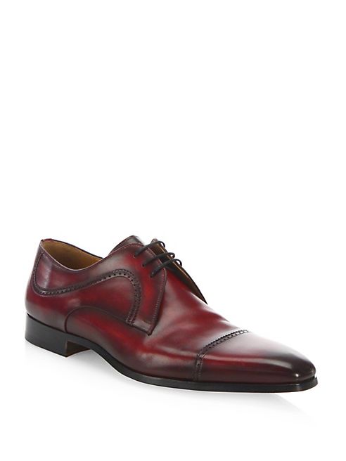 Saks Fifth Avenue Collection - Saks Fifth Avenue by Magnanni Graus Leather Oxfords