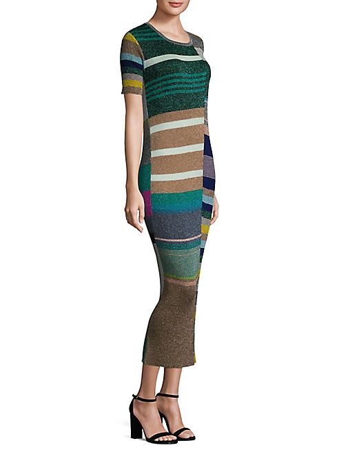 Missoni - Metallic Patchwork Midi Dress