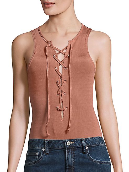 Tularosa - Nile Lace-Up Bodysuit