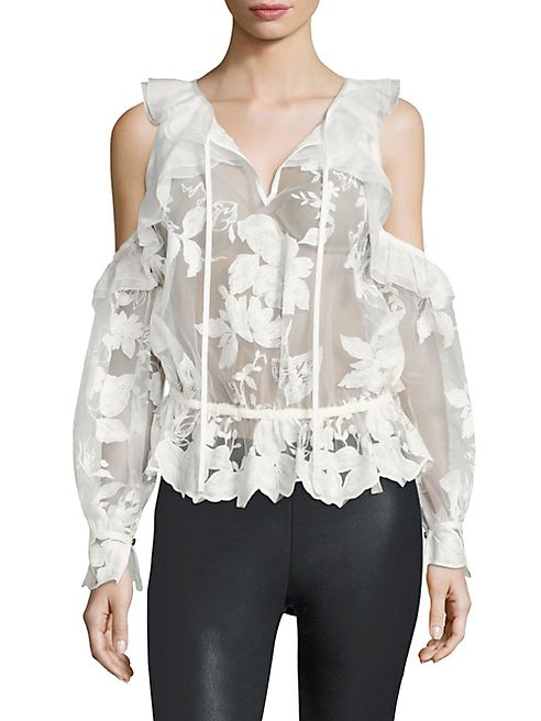 THREE FLOOR - Icelandic Cold-Shoulder Lace Top