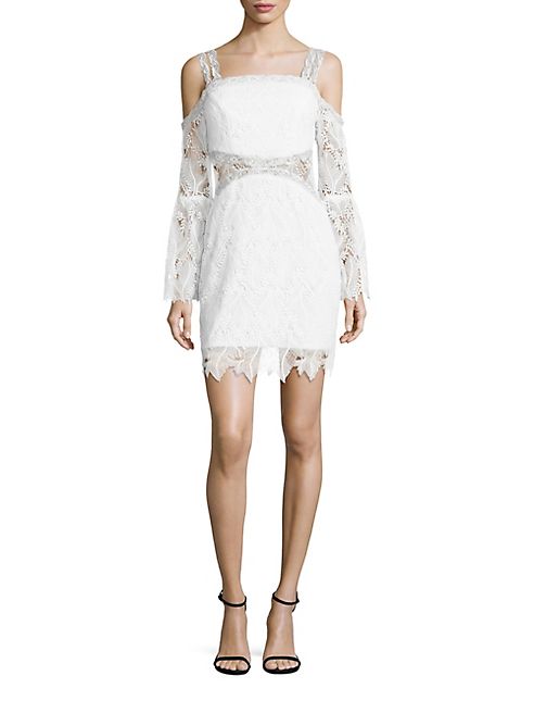 THREE FLOOR - Angelic Cold-Shoulder Lace Dress