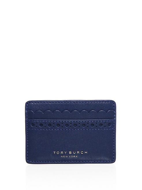 Tory Burch - Block-T Brogue Leather Slim Card Case