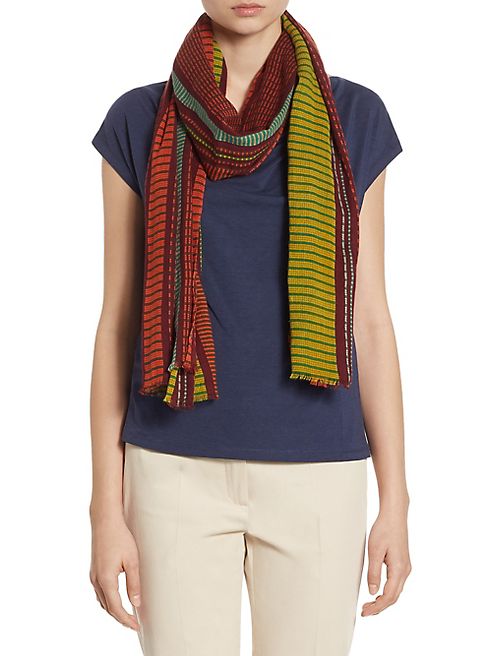 Weekend Max Mara - Batune Striped Cotton Scarf