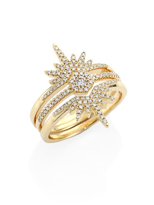 Ron Hami - Lovebolt Diamond & 18K Yellow Gold Burst Ring