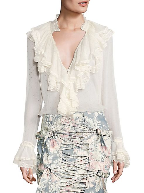 Zimmermann - Cavalier Ruffle Silk Blouse