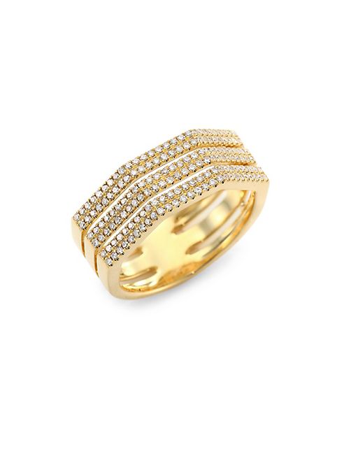 Ron Hami - Triplex Diamond & 18K Yellow Gold Ring