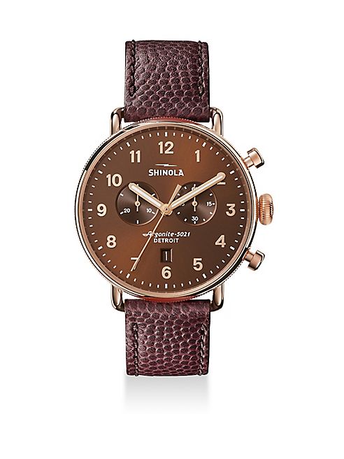 Shinola - The Canfield Chronograph Leather Strap Watch