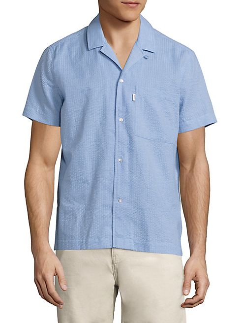 WeSC - Nevin Seersucker Relaxed Woven Button-Down Shirt