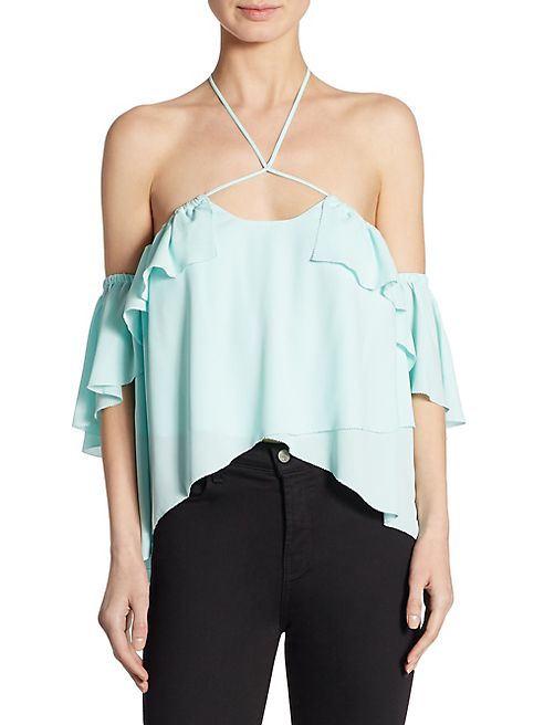 Cinq à Sept - Carla Off-The-Shoulder Halter Blouse