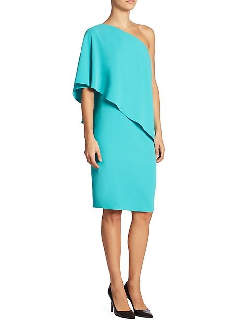 Carmen Marc Valvo - Solid One-Shoulder Dress