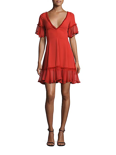 Cinq à Sept - Dianne Ruffled Silk Dress