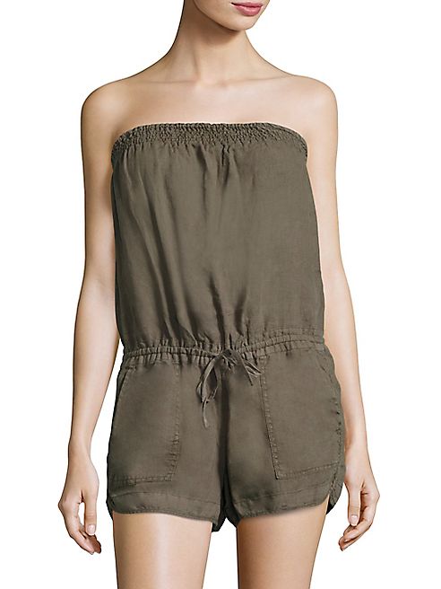 Joie - Coleta Strapless Linen Romper