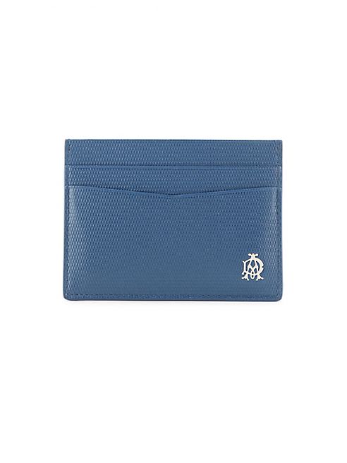 dunhill - Engine Turn Leather Card Case