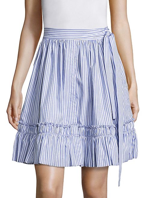 Alexis - Laysa Striped Cotton Wrap Skirt