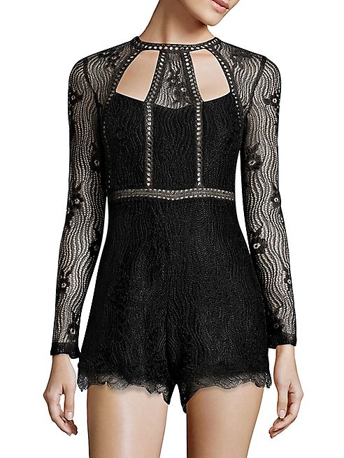 Alexis - Annora Cutout Lace Romper