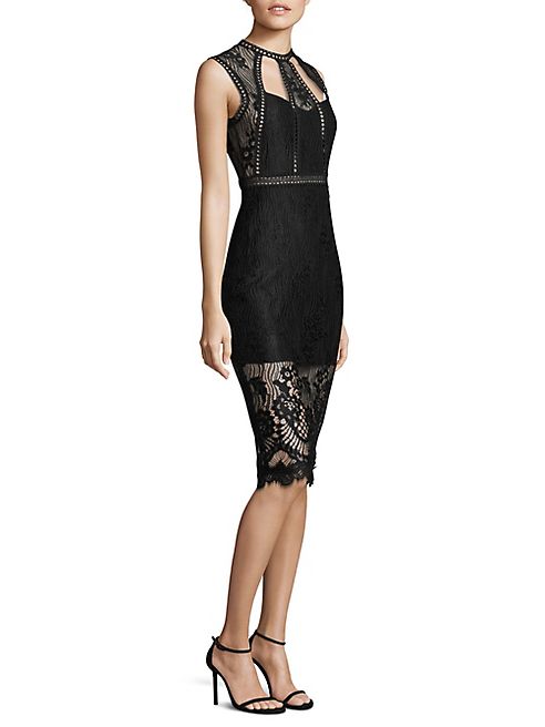 Alexis - Oralie Cutout Lace Sheath Dress