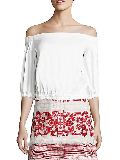 Alexis - Vitali Off-The-Shoulder Poplin Top