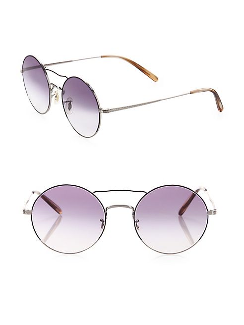 Oliver Peoples - Nickol 53MM Round Sunglasses