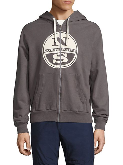 North Sails - Logo Embossed Zip-Front Hoodie