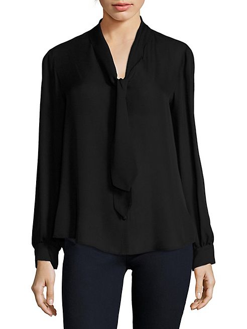 L'AGENCE - Gisele Tie Neck Silk Blouse