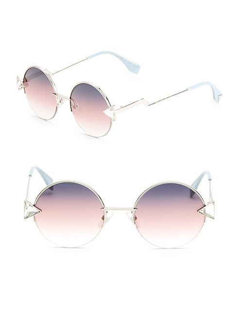 Fendi - Colorblock 50MM Round Sunglasses