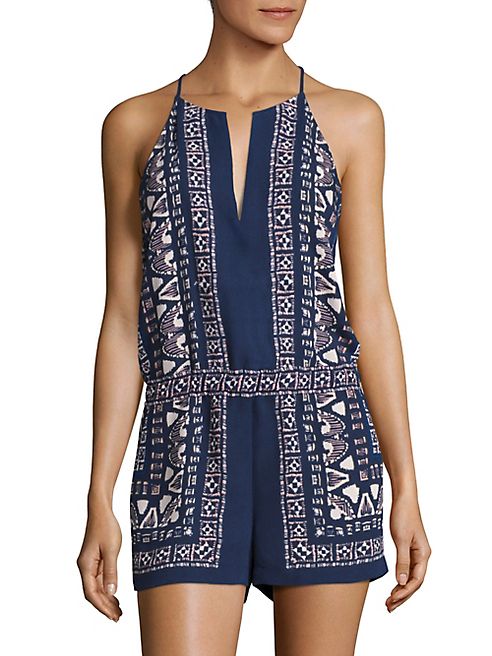 BCBGMAXAZRIA - Printed Tank Romper