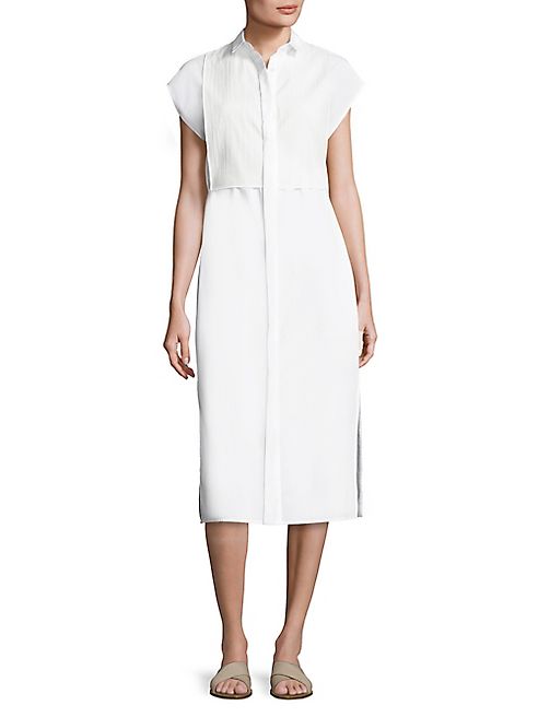 Rag & Bone - Stevie Pintuck Cotton Shirtdress