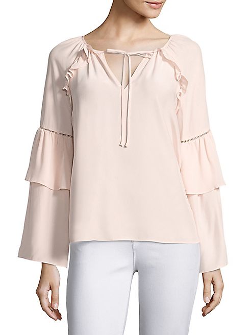 Parker - Saturday Bell Sleeve Silk Blouse