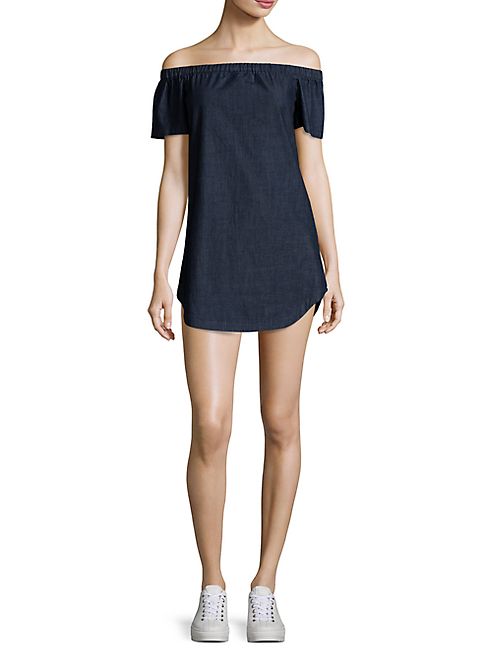 3x1 - Clark Off-the-Shoulder Denim Dress