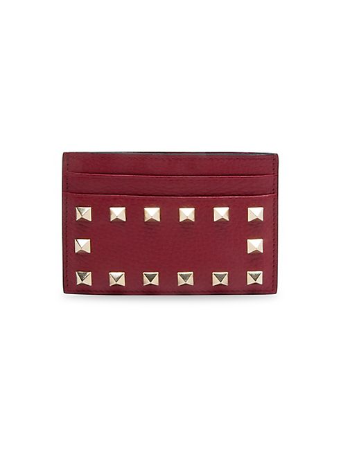 Valentino - Rockstud Leather Card Holder