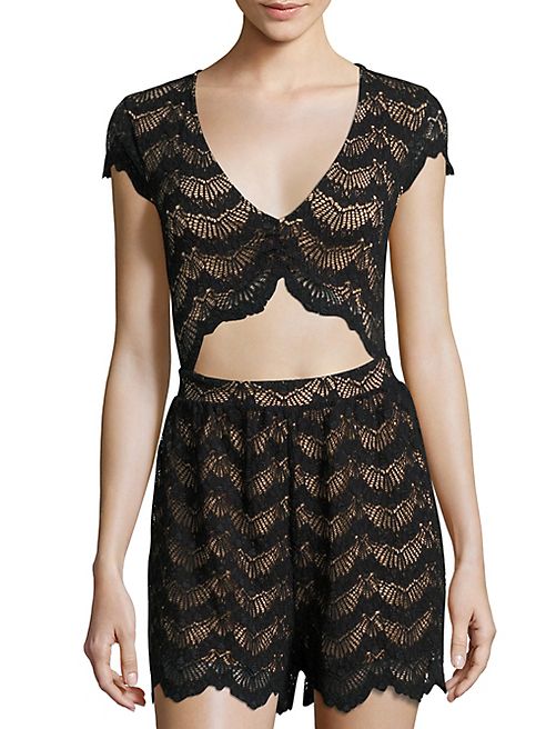 Nightcap Clothing - Mariposa Cutout Short Jumpsuit