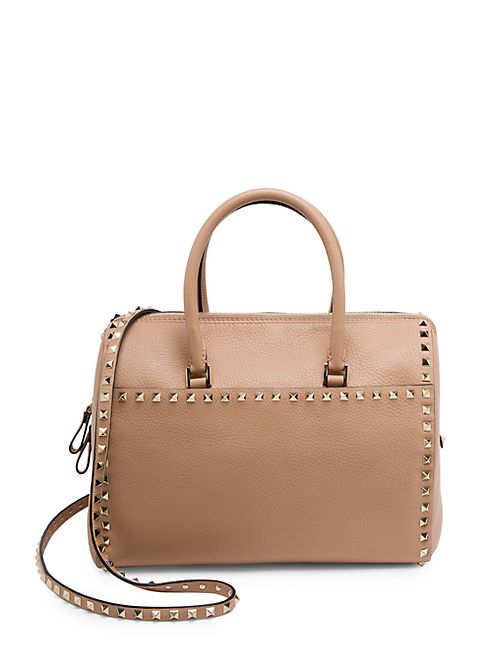 Valentino - Rockstud Leather Duffel Bag