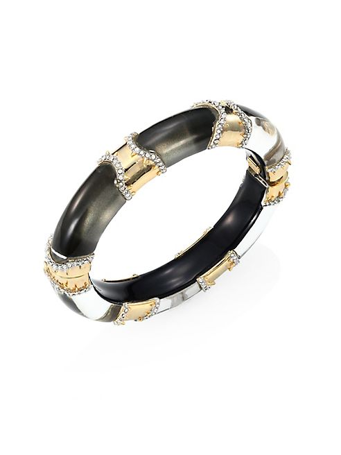 Alexis Bittar - Lucite Pavé Edge Segment Hinge Bangle