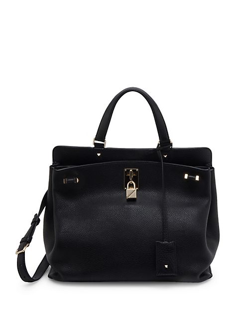 Valentino - Medium Piper Leather Top Handle Bag