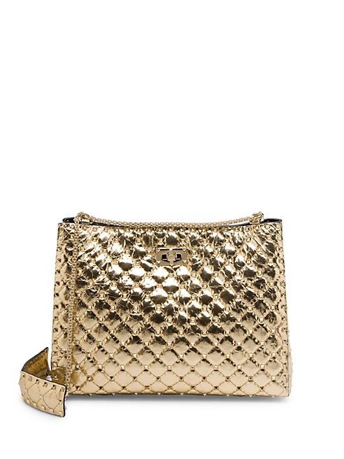 Valentino - Rockstud Spike Quilted Leather Chain Shoulder Bag