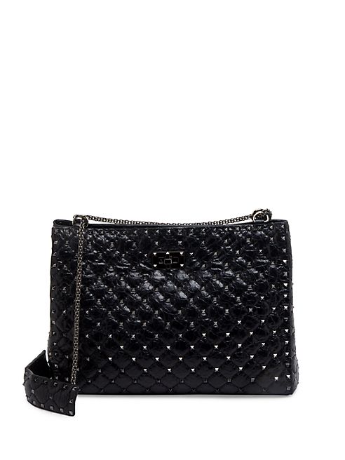 Valentino - Rockstud Spike Quilted Leather Chain Shoulder Bag