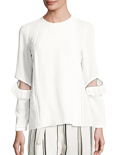 3.1 Phillip Lim - Ruffled Zip Detail Top