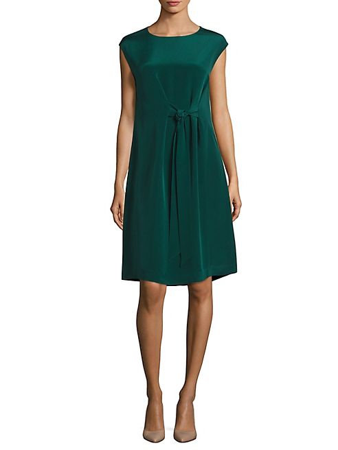 L.K. Bennett - Solar Tie-Front Silk Dress