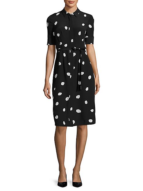 L.K. Bennett - Pernila Polka Dot Silk Shirtdress