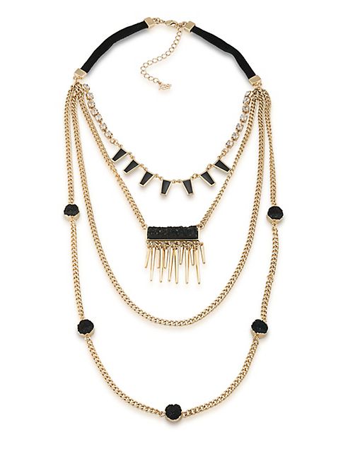 ABS by Allen Schwartz Jewelry - Rock It Out Four-Row Necklace