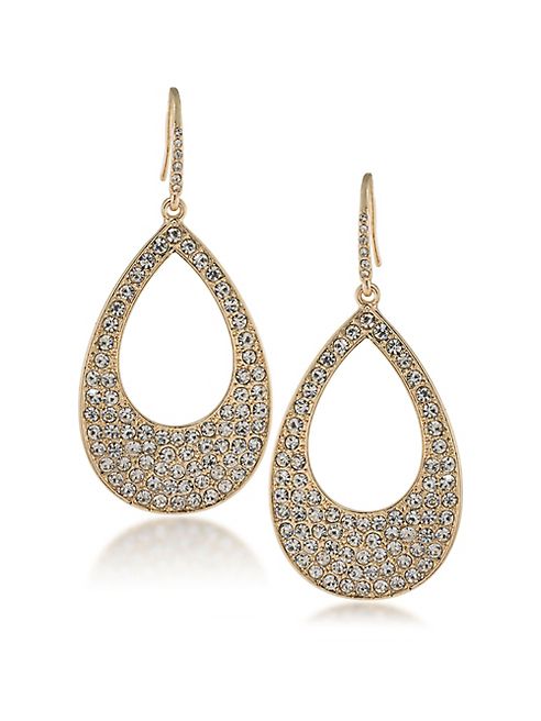 ABS by Allen Schwartz Jewelry - Prom Queen Open Teardrop Pavé Earrings