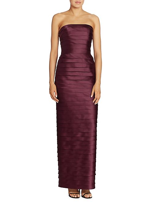 Carmen Marc Valvo - Strapless Tiered Gown