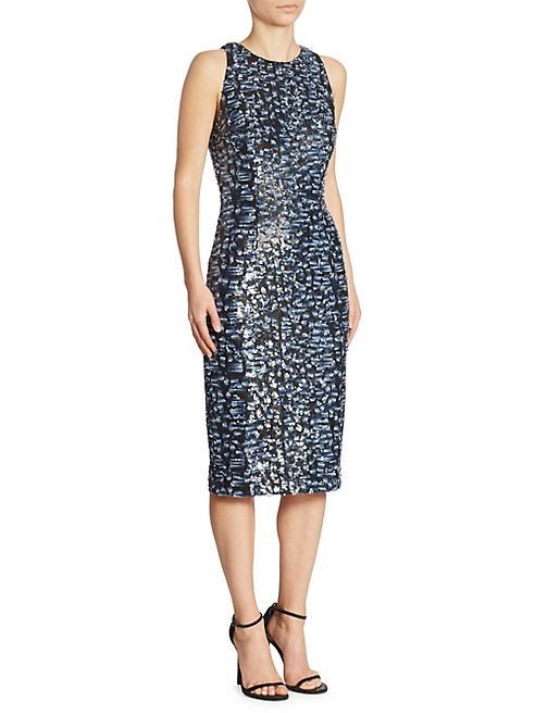 Carmen Marc Valvo - Sleeveless Sequin Dress